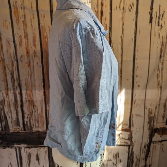 Vintage Sweet Jessie linen blend open cardigan/ jacket - Picture 7 of 9